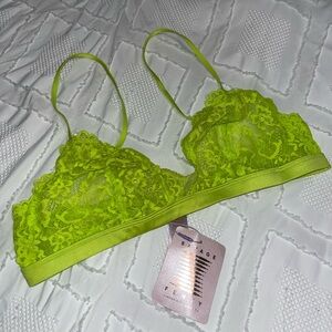 SAVAGE X FENTY GREEN LACE BRA